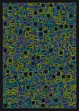 Ofset Quad üretken sanat arkaplan çizimi