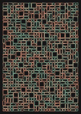 Ofset Quad üretken sanat arkaplan çizimi