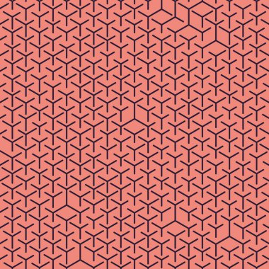  Altıgen Labirent deseni soyut illüstrasyon