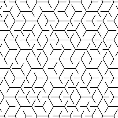  Altıgen Labirent deseni soyut illüstrasyon