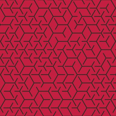  Altıgen Labirent deseni soyut illüstrasyon