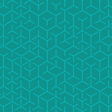  Altıgen Labirent deseni soyut illüstrasyon