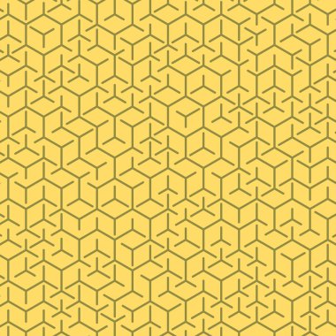  Altıgen Labirent deseni soyut illüstrasyon