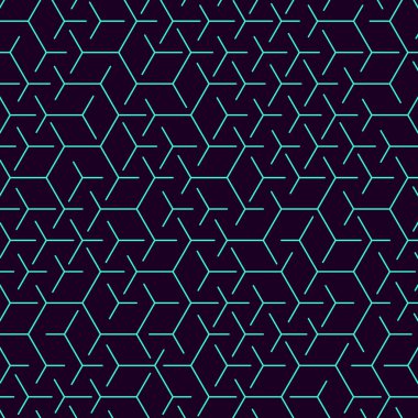  Altıgen Labirent deseni soyut illüstrasyon