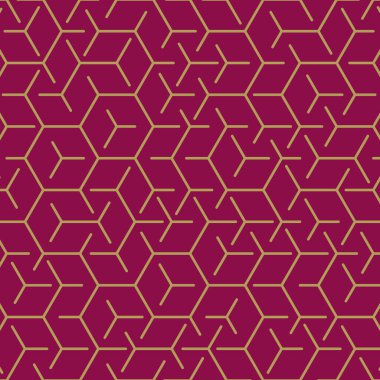  Altıgen Labirent deseni soyut illüstrasyon