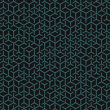  Altıgen Labirent deseni soyut illüstrasyon