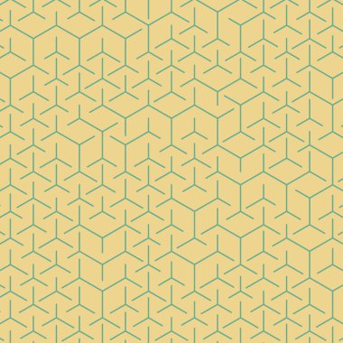  Altıgen Labirent deseni soyut illüstrasyon