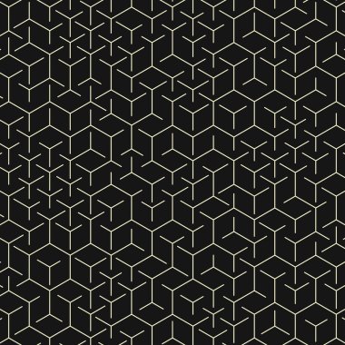  Altıgen Labirent deseni soyut illüstrasyon