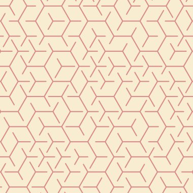  Altıgen Labirent deseni soyut illüstrasyon