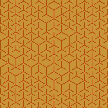  Altıgen Labirent deseni soyut illüstrasyon