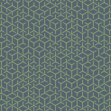  Altıgen Labirent deseni soyut illüstrasyon