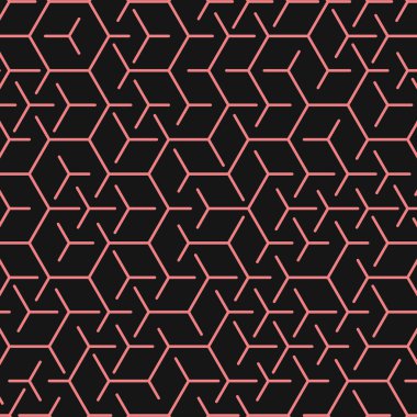  Altıgen Labirent deseni soyut illüstrasyon