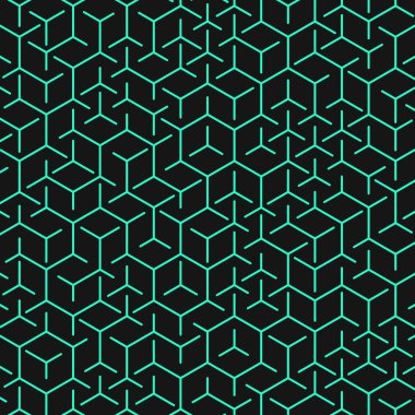  Altıgen Labirent deseni soyut illüstrasyon