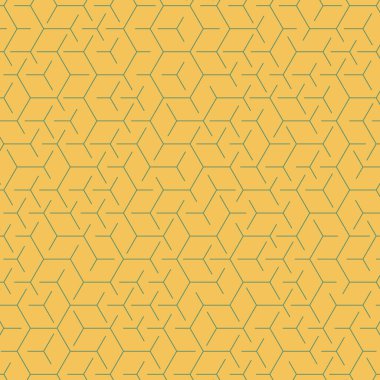  Altıgen Labirent deseni soyut illüstrasyon