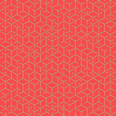  Altıgen Labirent deseni soyut illüstrasyon