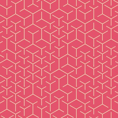  Altıgen Labirent deseni soyut illüstrasyon