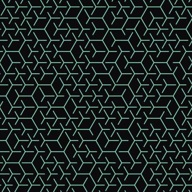  Altıgen Labirent deseni soyut illüstrasyon