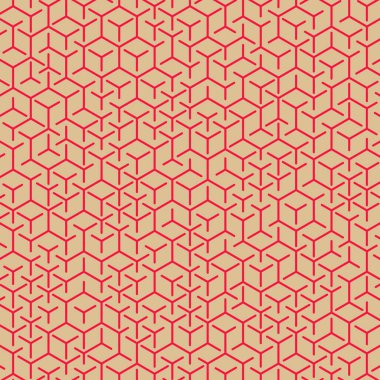  Altıgen Labirent deseni soyut illüstrasyon