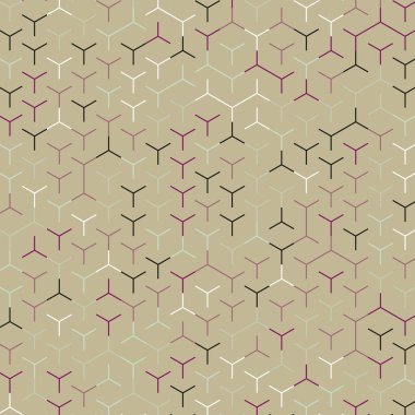  Altıgen Labirent deseni soyut illüstrasyon