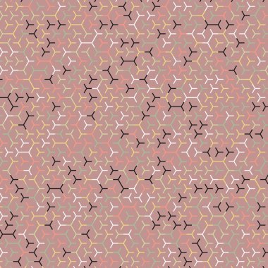  Altıgen Labirent deseni soyut illüstrasyon