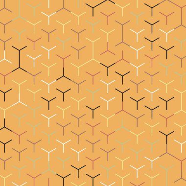  Altıgen Labirent deseni soyut illüstrasyon