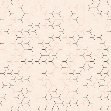  Altıgen Labirent deseni soyut illüstrasyon