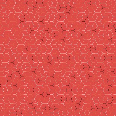  Altıgen Labirent deseni soyut illüstrasyon