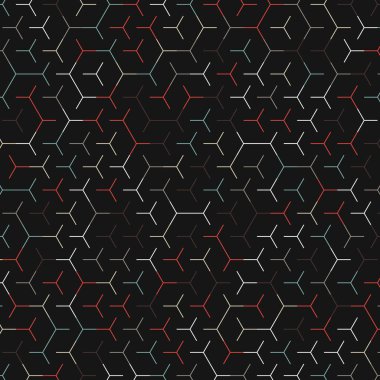  Altıgen Labirent deseni soyut illüstrasyon