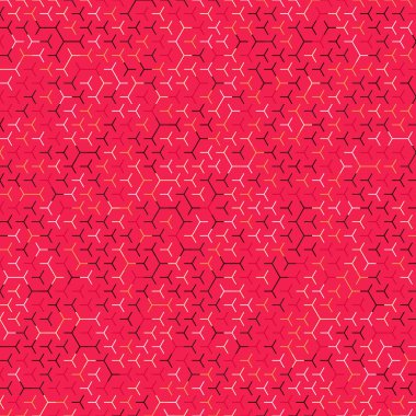  Altıgen Labirent deseni soyut illüstrasyon