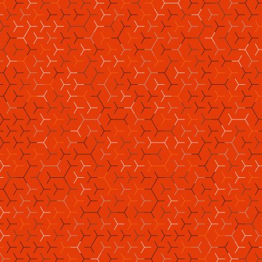  Altıgen Labirent deseni soyut illüstrasyon