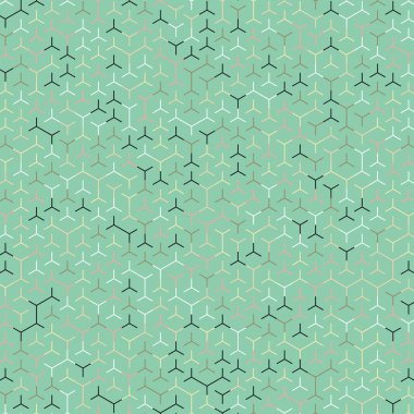  Altıgen Labirent deseni soyut illüstrasyon