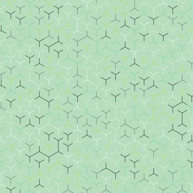  Altıgen Labirent deseni soyut illüstrasyon