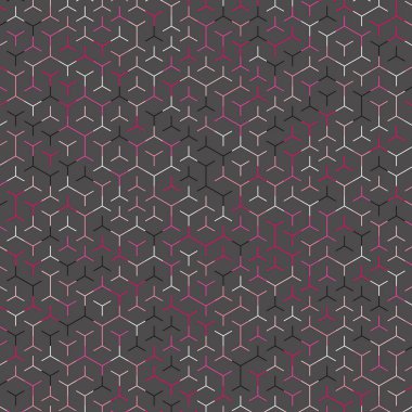  Altıgen Labirent deseni soyut illüstrasyon