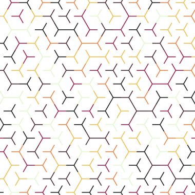  Altıgen Labirent deseni soyut illüstrasyon