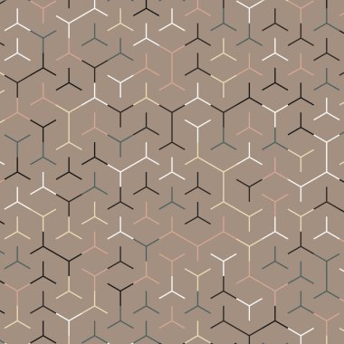  Altıgen Labirent deseni soyut illüstrasyon