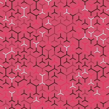  Altıgen Labirent deseni soyut illüstrasyon