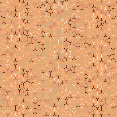  Altıgen Labirent deseni soyut illüstrasyon