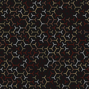  Altıgen Labirent deseni soyut illüstrasyon