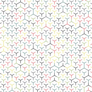  Altıgen Labirent deseni soyut illüstrasyon