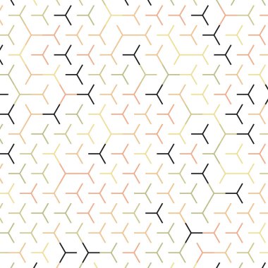  Altıgen Labirent deseni soyut illüstrasyon