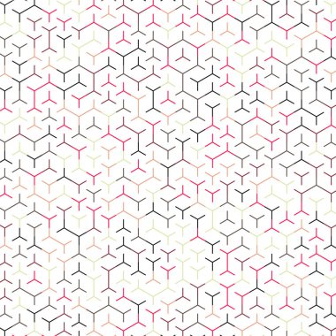  Altıgen Labirent deseni soyut illüstrasyon