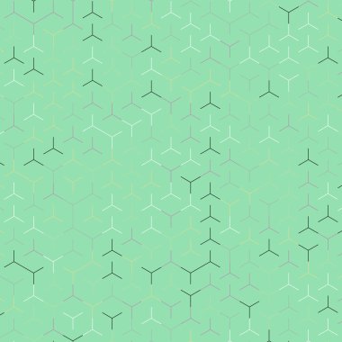  Altıgen Labirent deseni soyut illüstrasyon