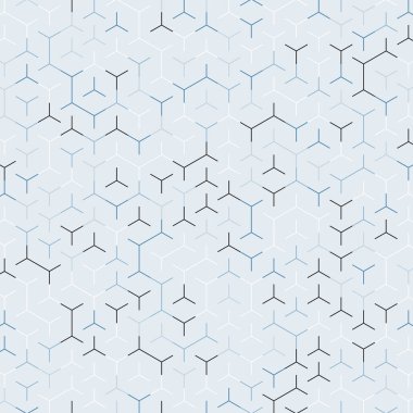  Altıgen Labirent deseni soyut illüstrasyon