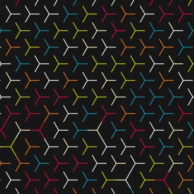  Altıgen Labirent deseni soyut illüstrasyon