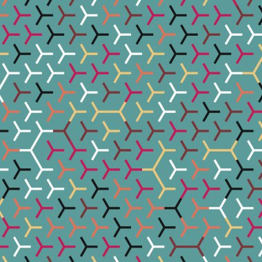  Altıgen Labirent deseni soyut illüstrasyon