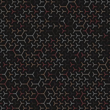  Altıgen Labirent deseni soyut illüstrasyon