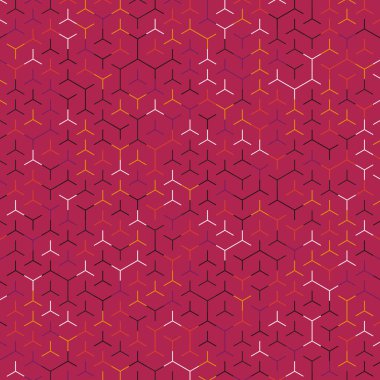  Altıgen Labirent deseni soyut illüstrasyon