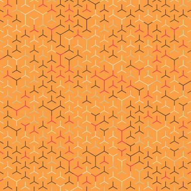  Altıgen Labirent deseni soyut illüstrasyon