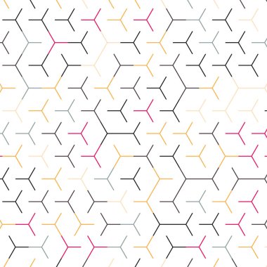  Altıgen Labirent deseni soyut illüstrasyon