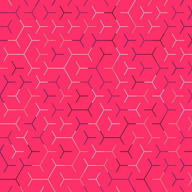  Altıgen Labirent deseni soyut illüstrasyon